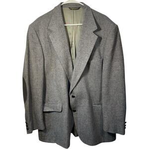 VTG EAGLE CLOTHES Wool Blazer Mens SZ Elbow Patch Academia Old Money Tweed FLAW